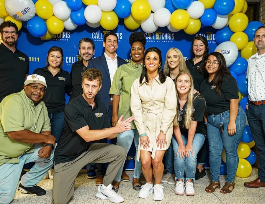 The Chris Corzo Injury Attorneys team at a Corzo Cares community event
