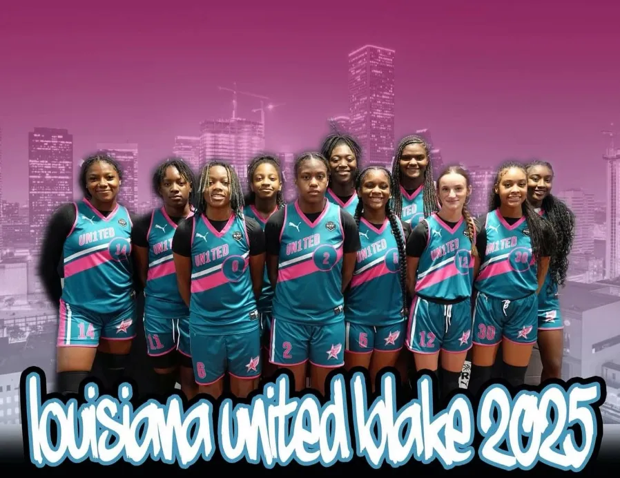 The Louisiana United Blake 2025 girls' basketball team